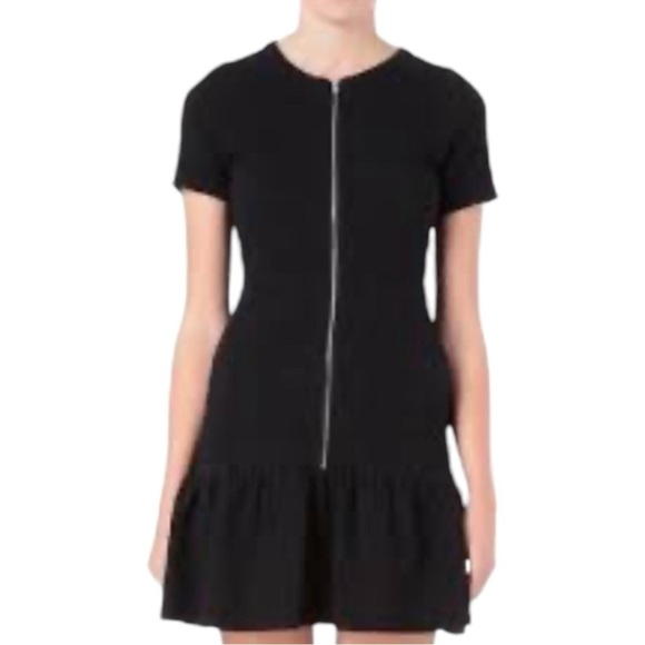 The Kooples Zip Front Jacquard Knit Sleeveless Mini Dress - Picture 1 of 7